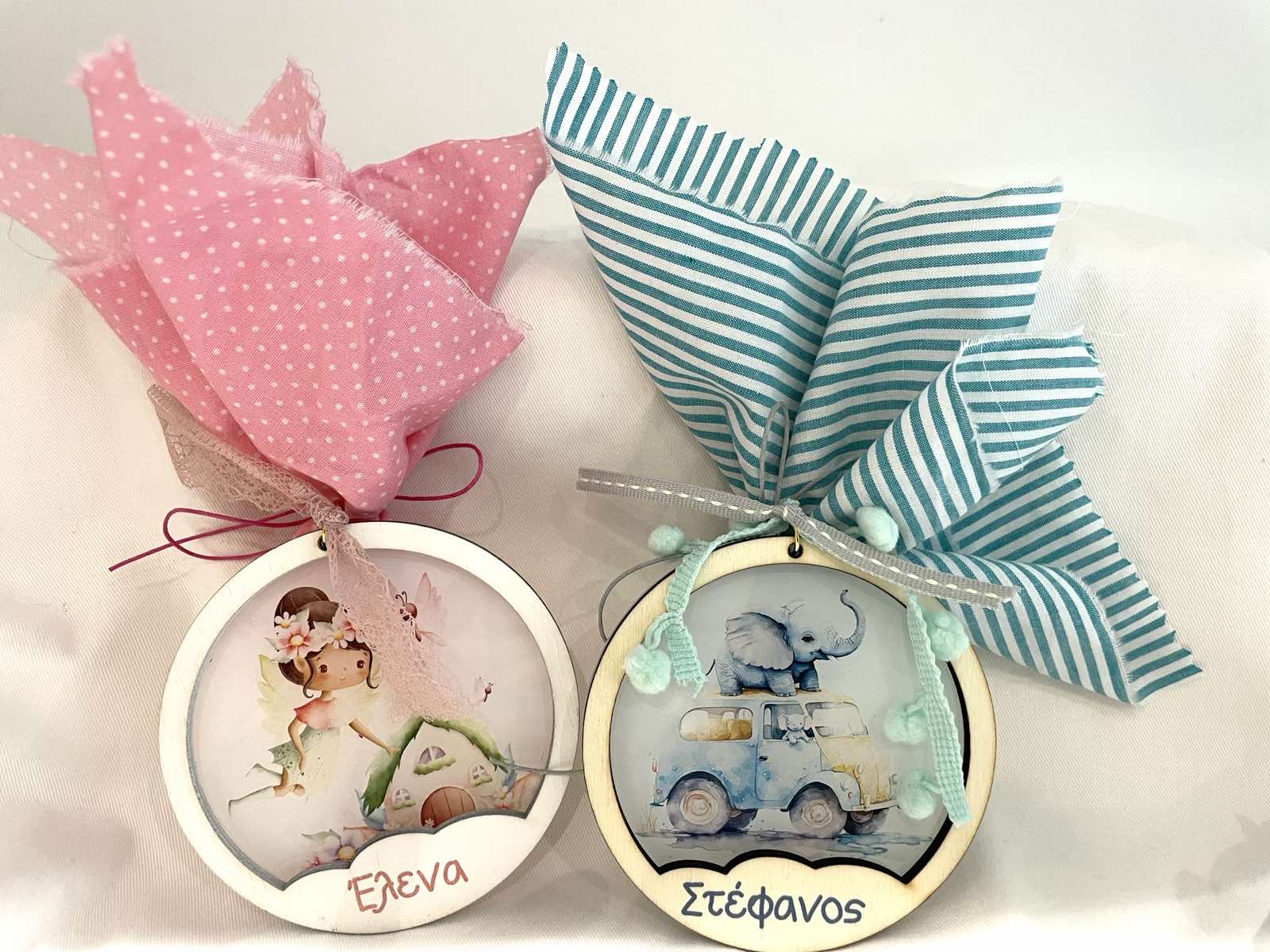 Μπομπονιέρες με ξύλο και plexiglass